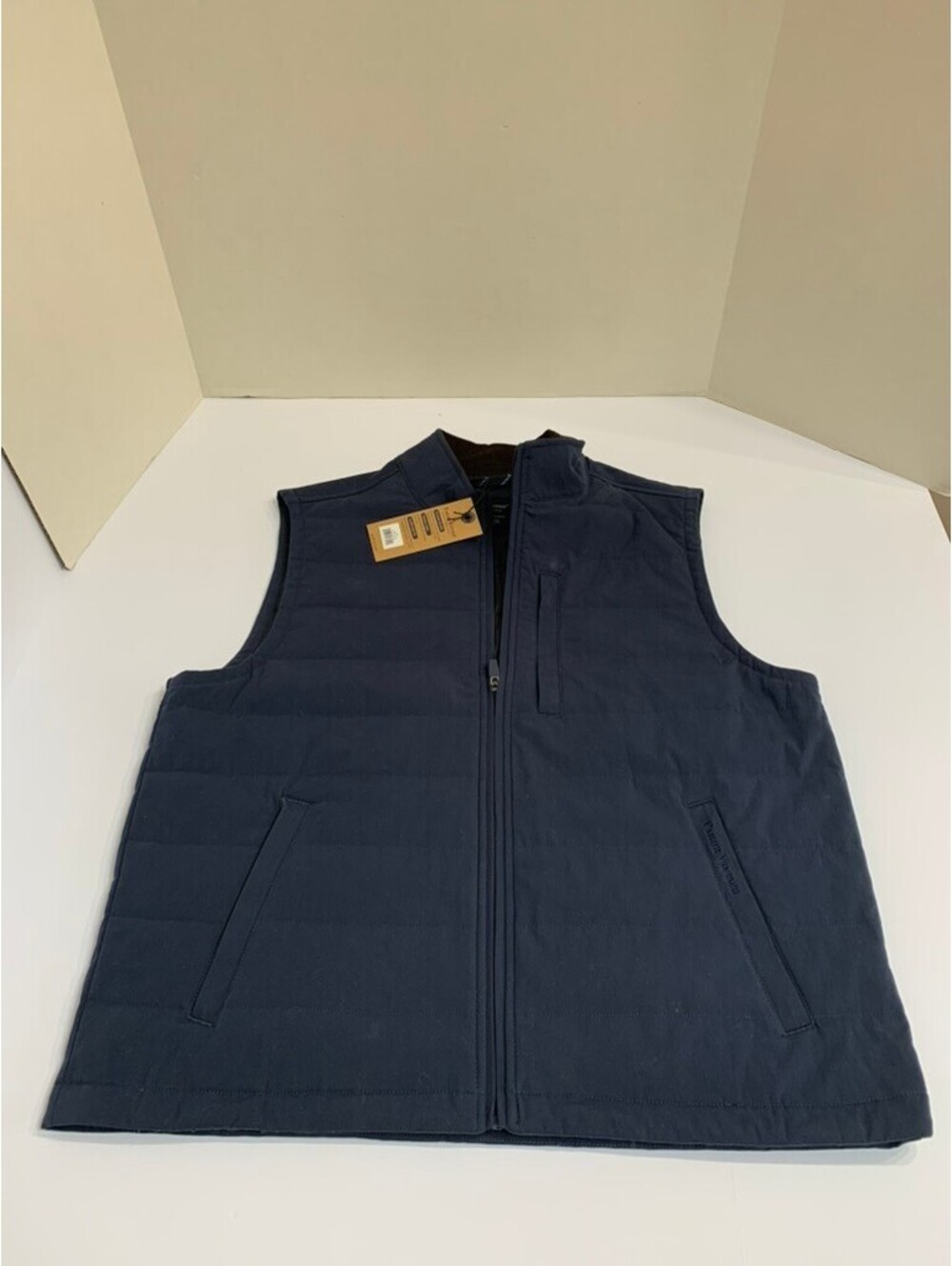 NWT Tailor Vintage Navy Blue Mens Cotton Blend Size Large Vest